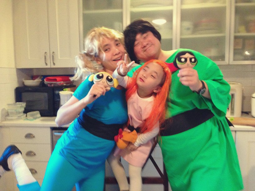  family cosplay fun - dim sum warriors, yen yen, colin goh, yakuza baby, Cosplay Powerpuff Girls